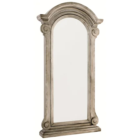 Jewelry Floor Mirror with Traditional Capital Molded Edge